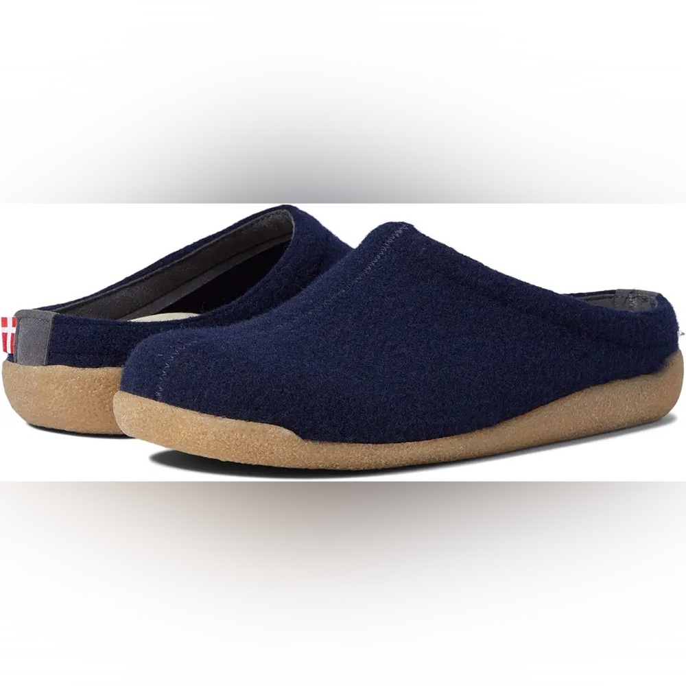 SANITA LODGE SLIDES FELT IN NAVY 44 9.5-10